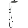 Round 300mm Rainfall Shower Head Handheld Riser Rail Set with Diverter - Matte Black
