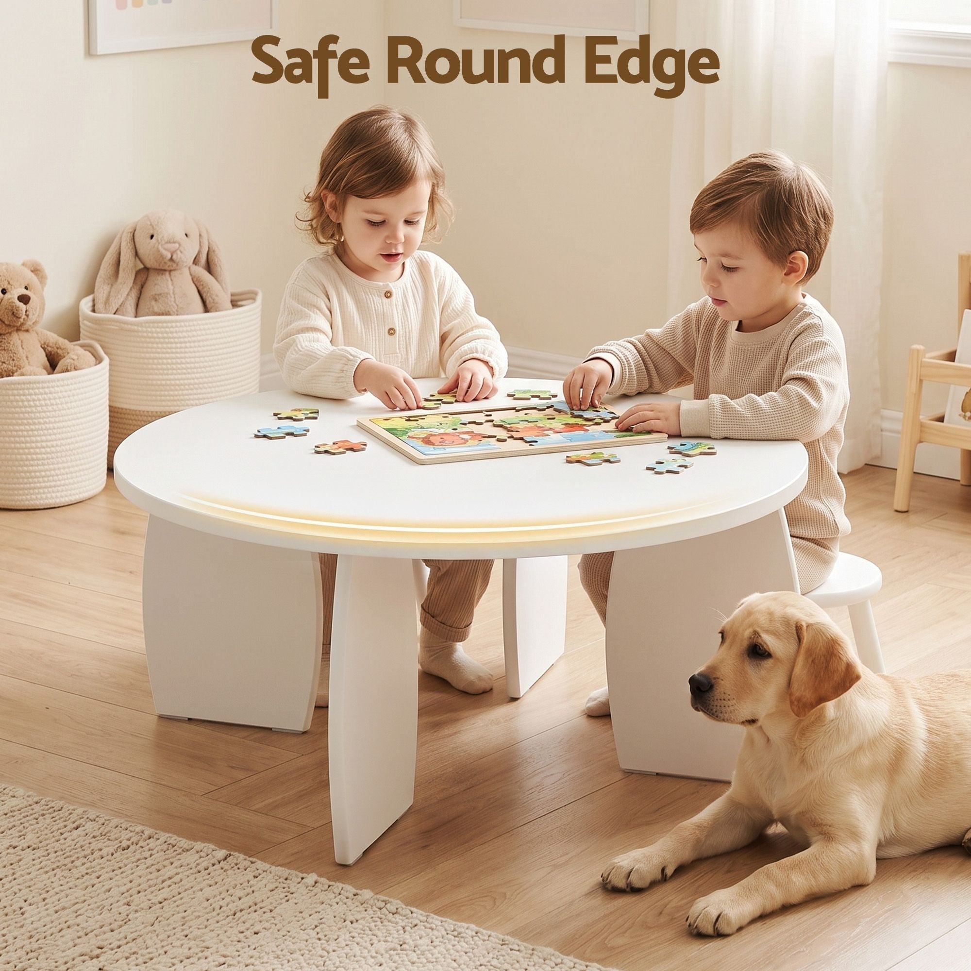Round Coffee Table High-Gloss Center Table Minimalist Living Room Furniture 78x35cm Cream White - Furniture > Living Room > Coffee Tables - Rivercity House & Home Co. (ABN 18 642 972 209) - Affordable Modern Furniture Australia