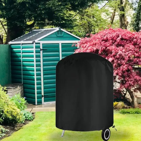 Round Grill Cover 62 x 105 cm Waterproof Tear Resistant UV Resistant 210D Oxford Fabric - Black - Home & Garden > BBQ > BBQs & Accessories - Rivercity House & Home Co. (ABN 18 642 972 209) - Affordable Modern Furniture Australia