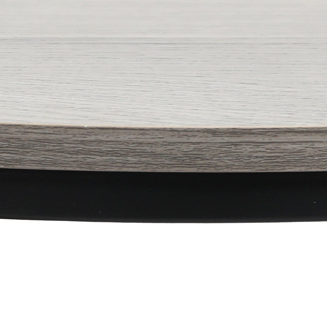 Round Nesting Coffee Table Set with Wood Grain Top and Metal Frame - Grey - Rivercity House & Home Co. (ABN 18 642 972 209) - Affordable Modern Furniture Australia