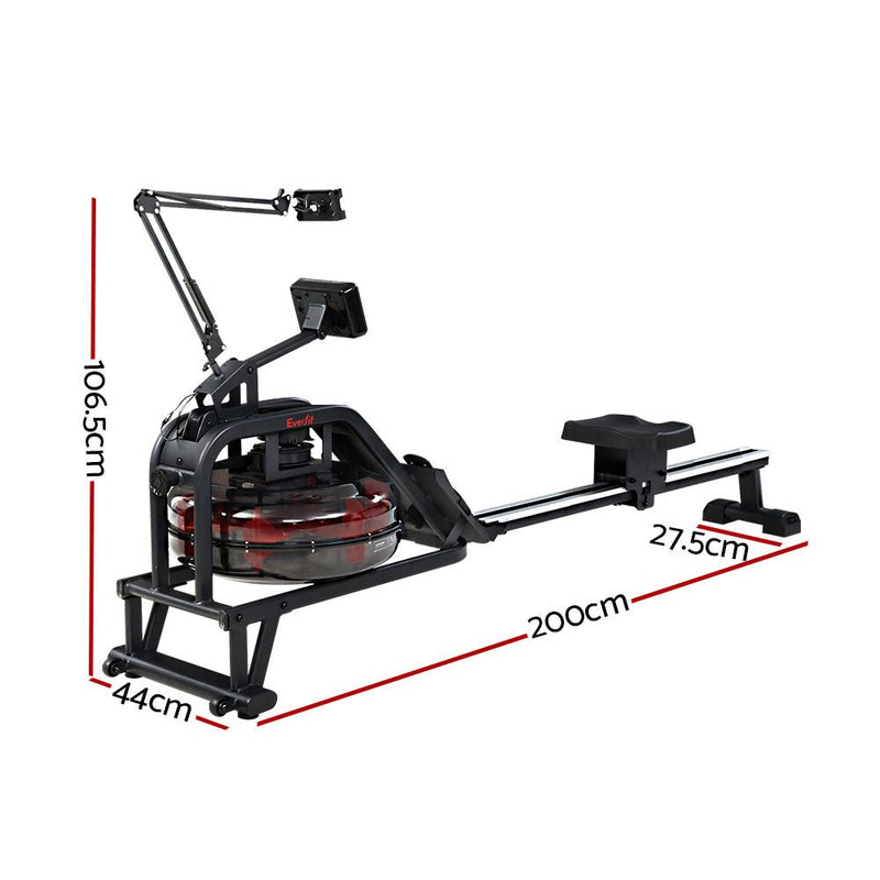 Rowing Exercise Machine Rower Water Resistance - Rivercity House & Home Co. (ABN 18 642 972 209) - Affordable Modern Furniture Australia