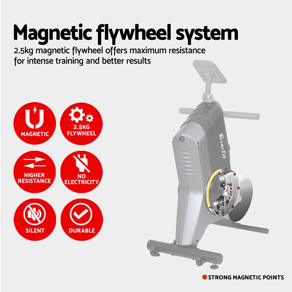 Rowing Machine 12 Levels Magnetic Rower Fitness Gym Cardio Workout - Sports & Fitness > Exercise, Gym and Fitness - Rivercity House & Home Co. (ABN 18 642 972 209) - Affordable Modern Furniture Australia