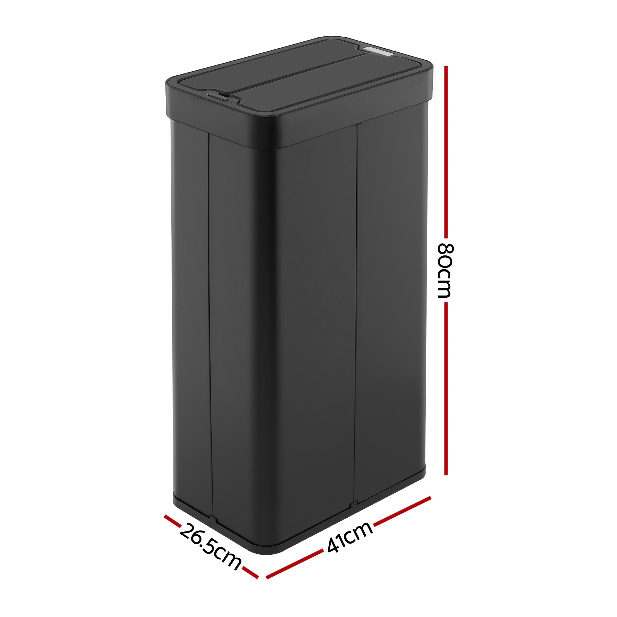 Rubbish Bin 70L Automatic Sensor Kitchen Bin, Slim Smart Garbage Can Touchless Rectangular with Liner Holder, Fully Closed Lid for Bedroom, Bathroom, Living Room, Black - Home & Garden > Kitchen Bins > Automatic Bins - Rivercity House & Home Co. (ABN 18 642 972 209) - Affordable Modern Furniture Australia