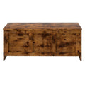 Rustic Wooden Storage Bench Cabinet 100cm x 40cm x 41cm - Rustic Brown