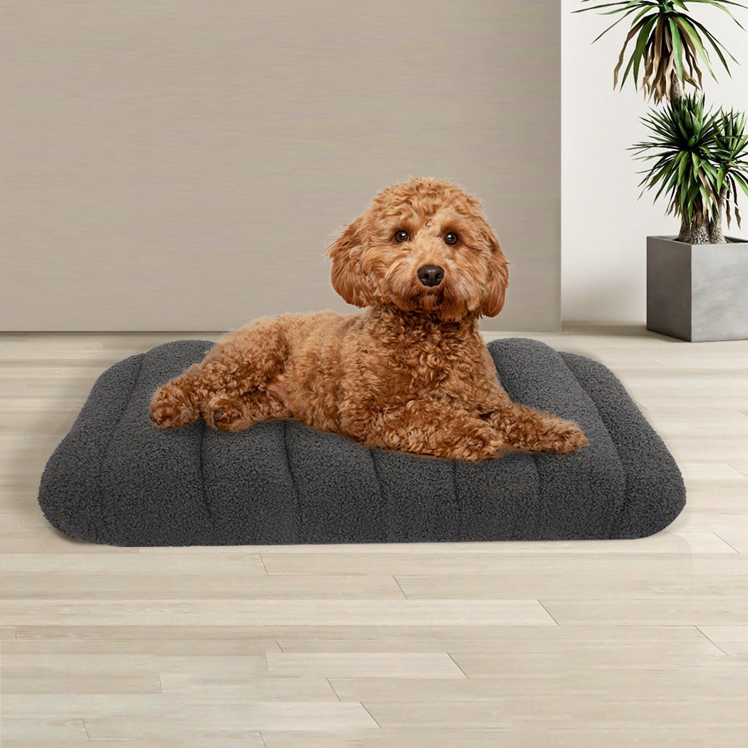 S Orthopedic Dog Bed with Removable Sherpa Plush Cover - Grey - Rivercity House & Home Co. (ABN 18 642 972 209) - Affordable Modern Furniture Australia