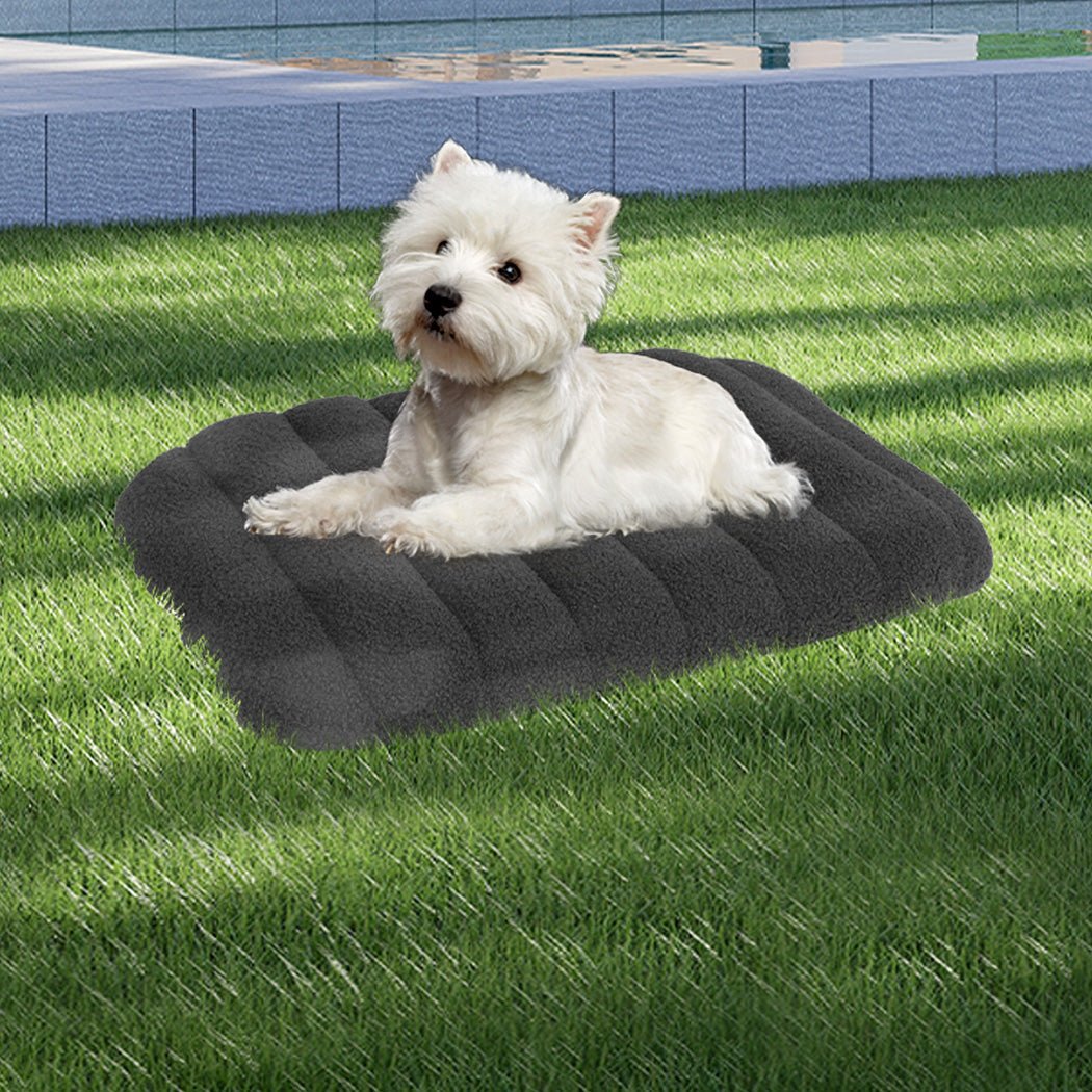 S Orthopedic Dog Bed with Removable Sherpa Plush Cover - Grey - Rivercity House & Home Co. (ABN 18 642 972 209) - Affordable Modern Furniture Australia