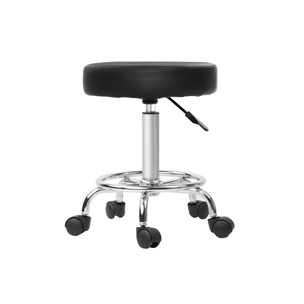 Salon Stool Round Swivel Chair Black - Furniture > Living Room > Ottomans & Footstools - Rivercity House & Home Co. (ABN 18 642 972 209) - Affordable Modern Furniture Australia