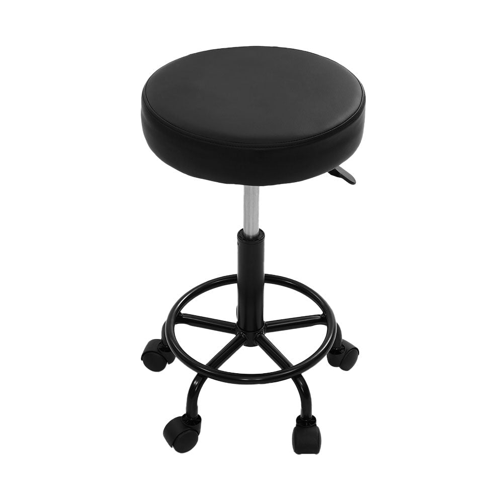 Salon Stool Round Swivel Chair - Furniture > Living Room > Ottomans & Footstools - Rivercity House & Home Co. (ABN 18 642 972 209) - Affordable Modern Furniture Australia