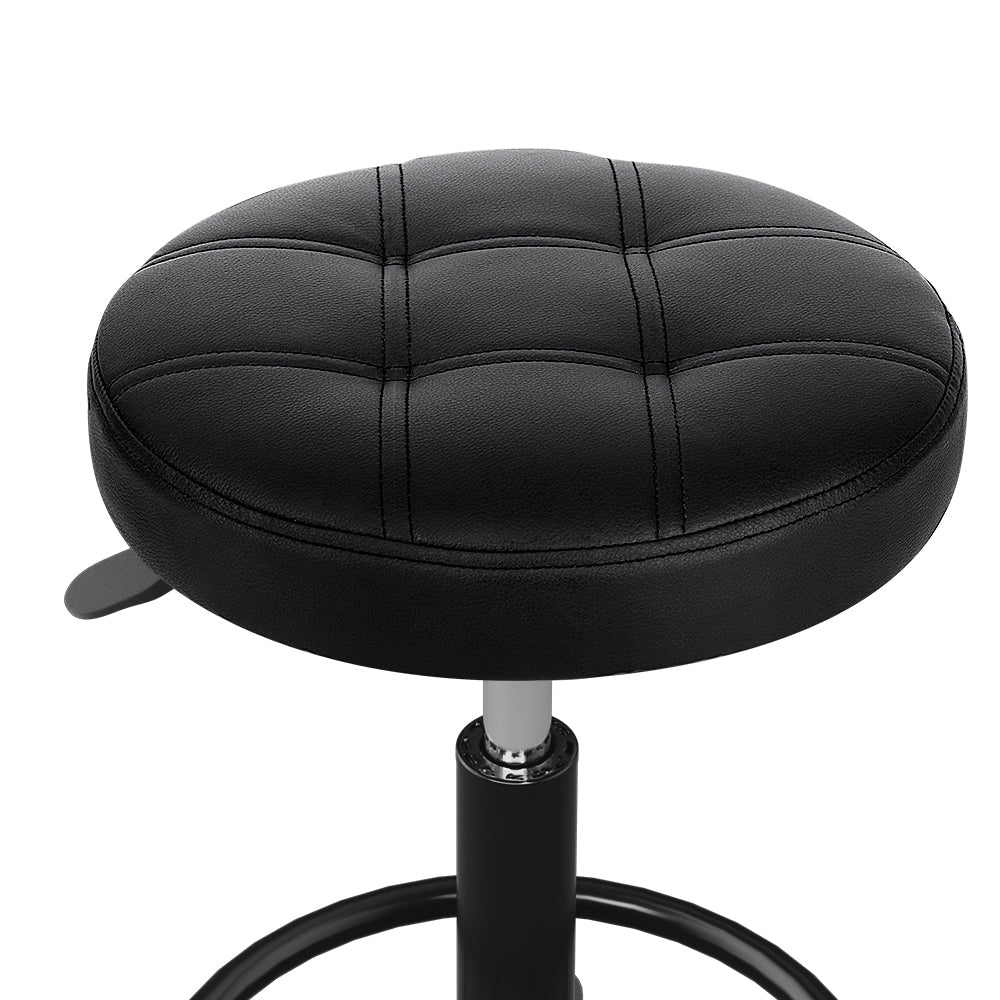 Salon Stool Round Swivel Chairs Black - Furniture > Living Room > Ottomans & Footstools - Rivercity House & Home Co. (ABN 18 642 972 209) - Affordable Modern Furniture Australia