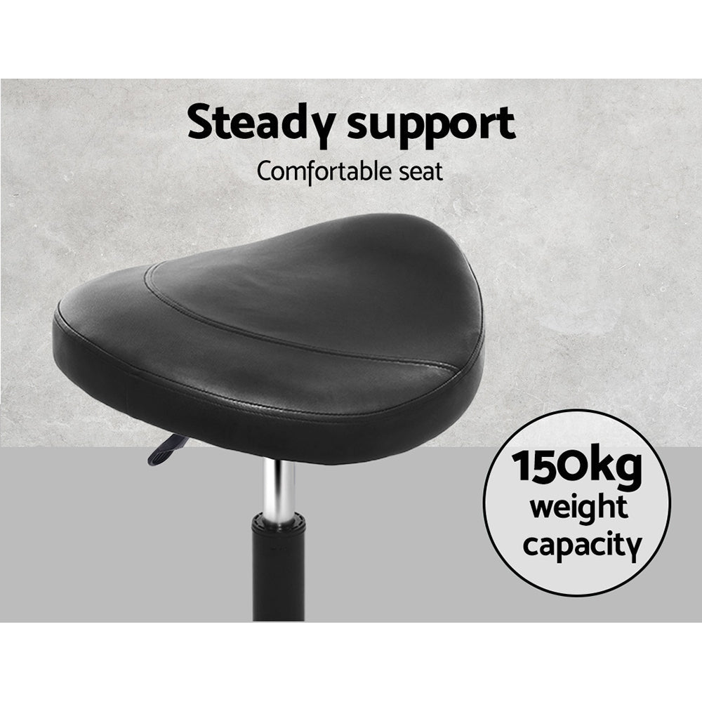 Salon Stool Saddle Swivel Chair - Furniture > Living Room > Ottomans & Footstools - Rivercity House & Home Co. (ABN 18 642 972 209) - Affordable Modern Furniture Australia