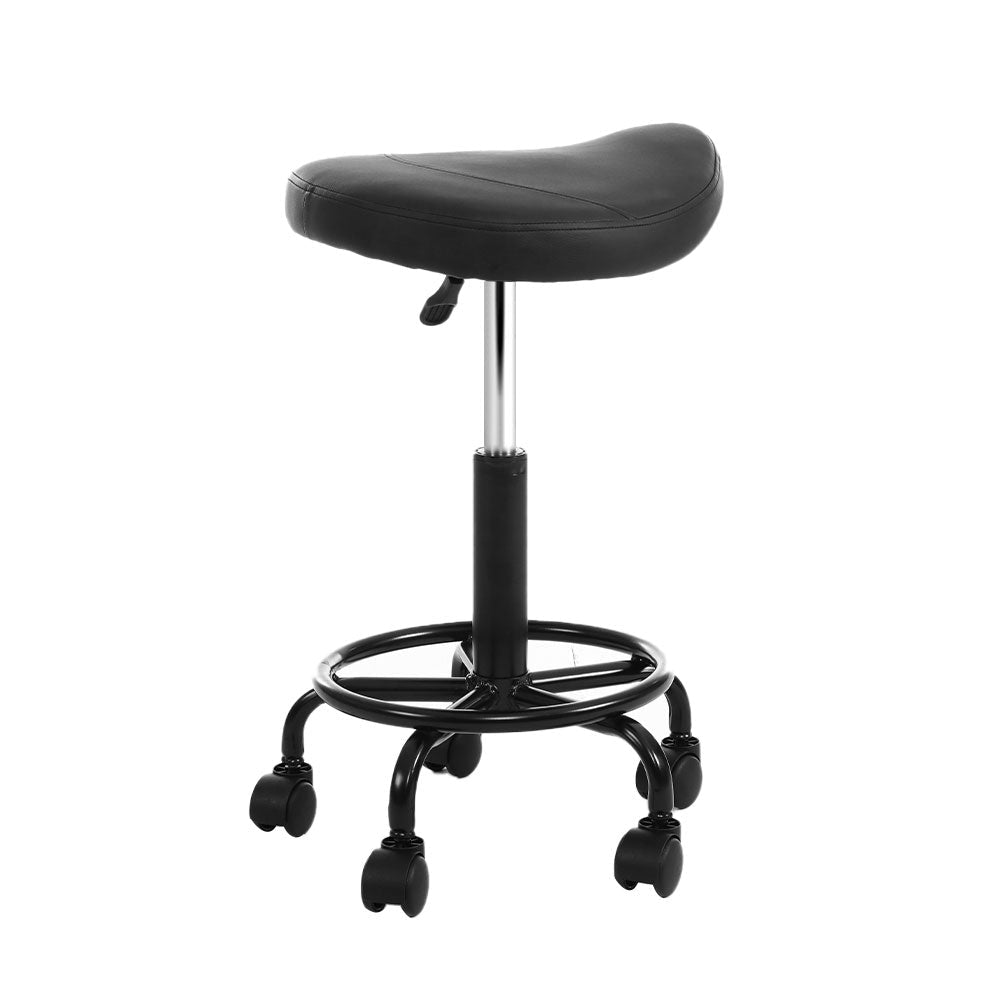 Salon Stool Saddle Swivel Chair - Furniture > Living Room > Ottomans & Footstools - Rivercity House & Home Co. (ABN 18 642 972 209) - Affordable Modern Furniture Australia