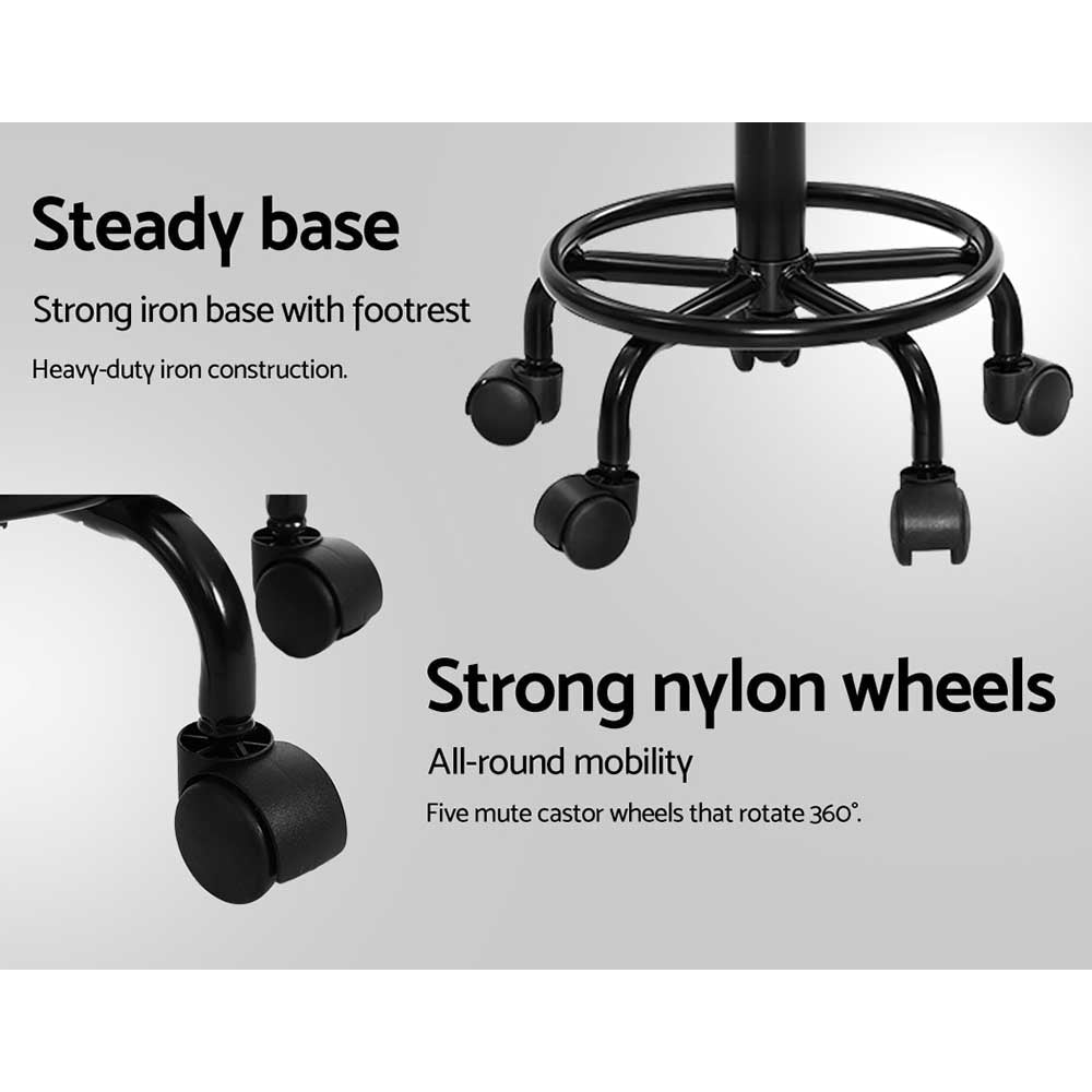 Salon Stool Swivel Chair Backrest - Furniture > Living Room > Ottomans & Footstools - Rivercity House & Home Co. (ABN 18 642 972 209) - Affordable Modern Furniture Australia