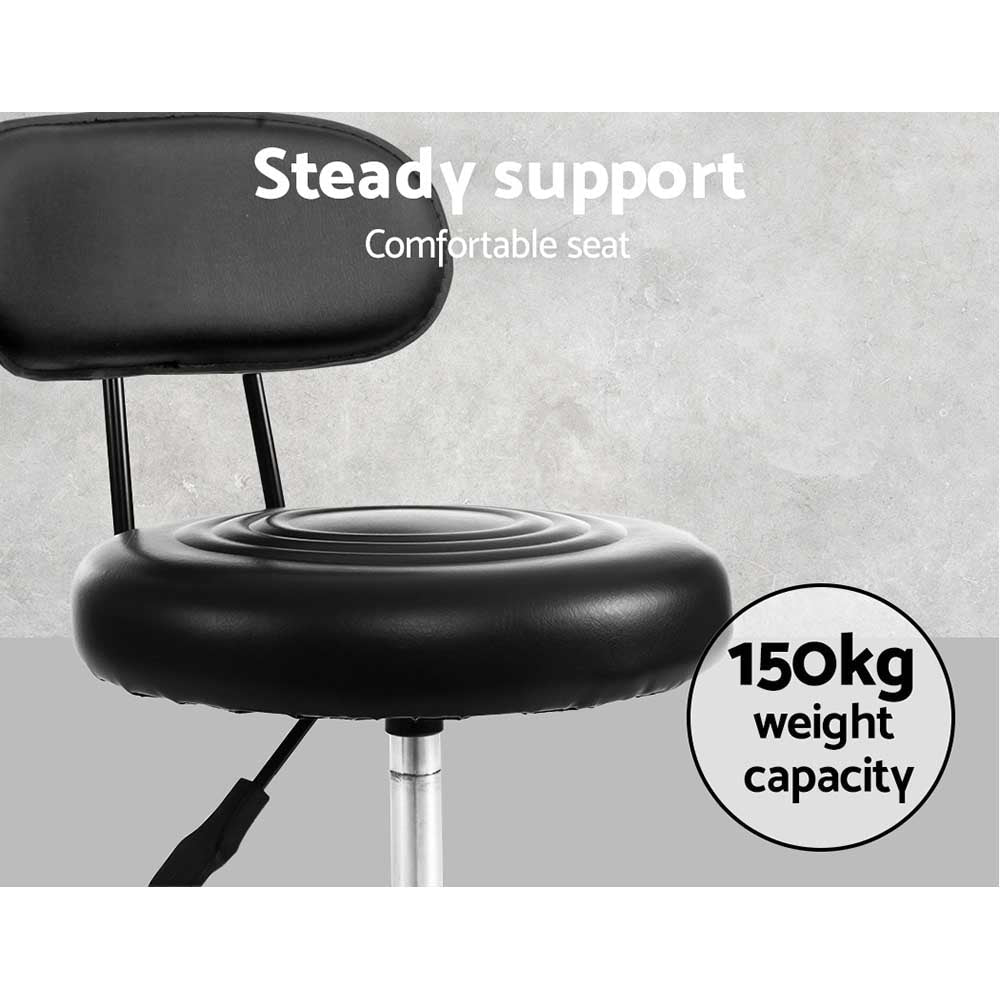 Salon Stool Swivel Chair Backrest - Furniture > Living Room > Ottomans & Footstools - Rivercity House & Home Co. (ABN 18 642 972 209) - Affordable Modern Furniture Australia
