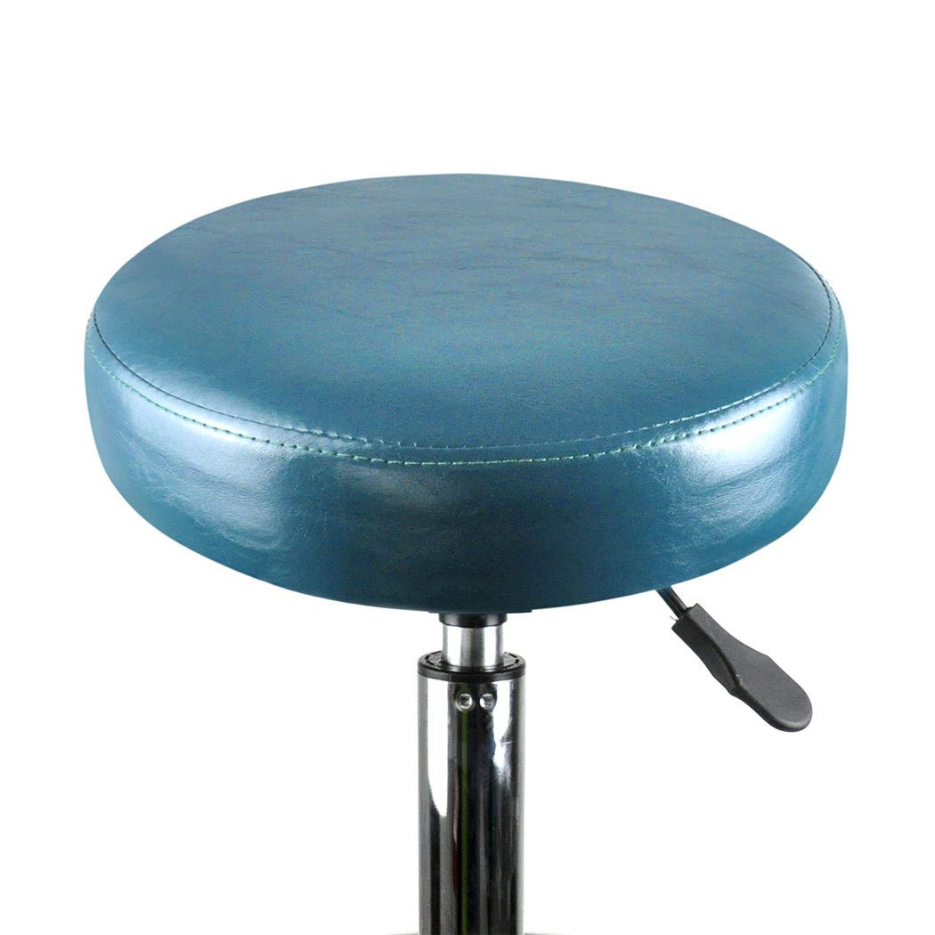 Salon Swivel Bar Stool with Casters and Footrest - Teal - Rivercity House & Home Co. (ABN 18 642 972 209) - Affordable Modern Furniture Australia
