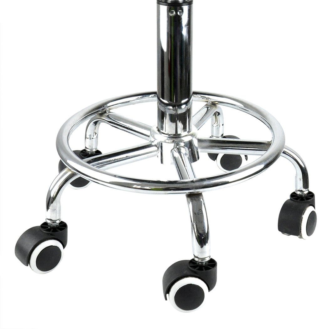 Salon Swivel Stool with Casters and Footrest - Black - Rivercity House & Home Co. (ABN 18 642 972 209) - Affordable Modern Furniture Australia