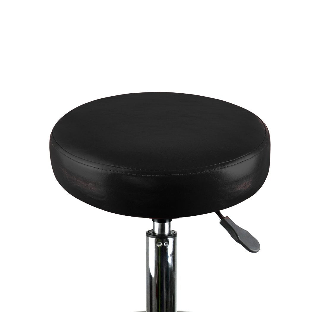 Salon Swivel Stool with Casters and Footrest - Black - Rivercity House & Home Co. (ABN 18 642 972 209) - Affordable Modern Furniture Australia