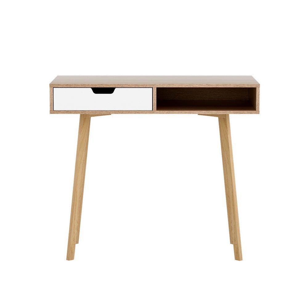Scandinavian Style Computer Desk with Drawer - Rivercity House & Home Co. (ABN 18 642 972 209) - Affordable Modern Furniture Australia