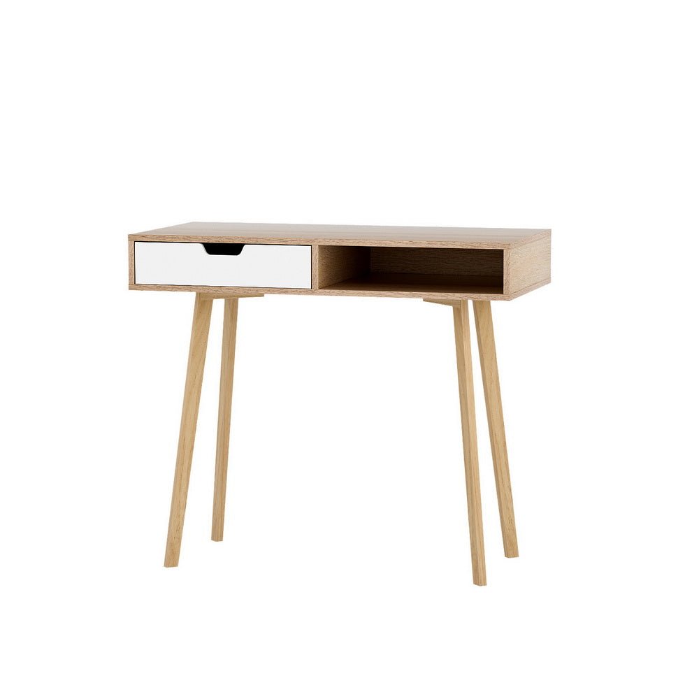 Scandinavian Style Computer Desk with Drawer - Rivercity House & Home Co. (ABN 18 642 972 209) - Affordable Modern Furniture Australia