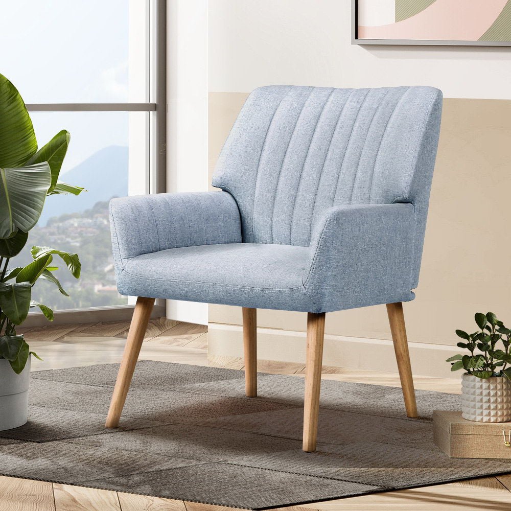 Sebastian Accent Armchair - Grey - Furniture > Living Room - Rivercity House & Home Co. (ABN 18 642 972 209) - Affordable Modern Furniture Australia