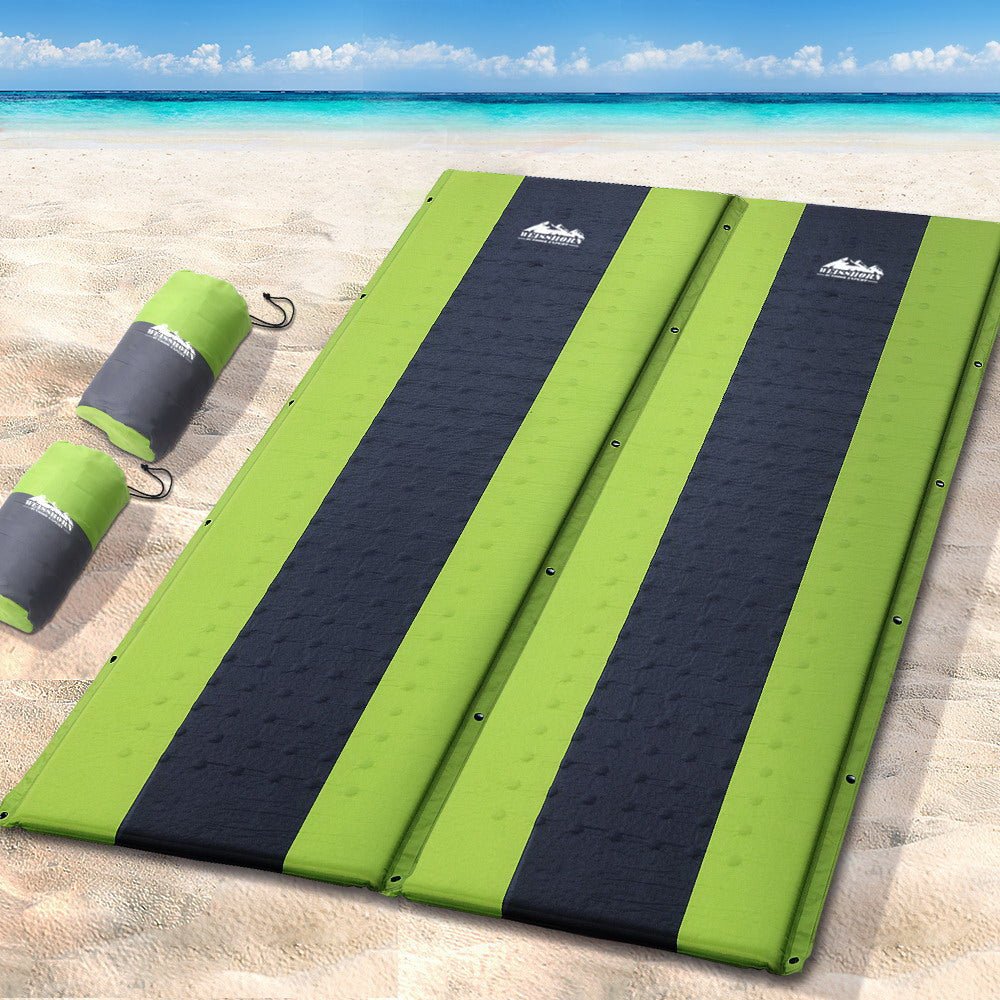 Self Inflating Mattress Camping Sleeping Mat Air Bed Pad Double Green - Outdoor Recreation > Camping > Inflatable Mattresses - Rivercity House & Home Co. (ABN 18 642 972 209) - Affordable Modern Furniture Australia