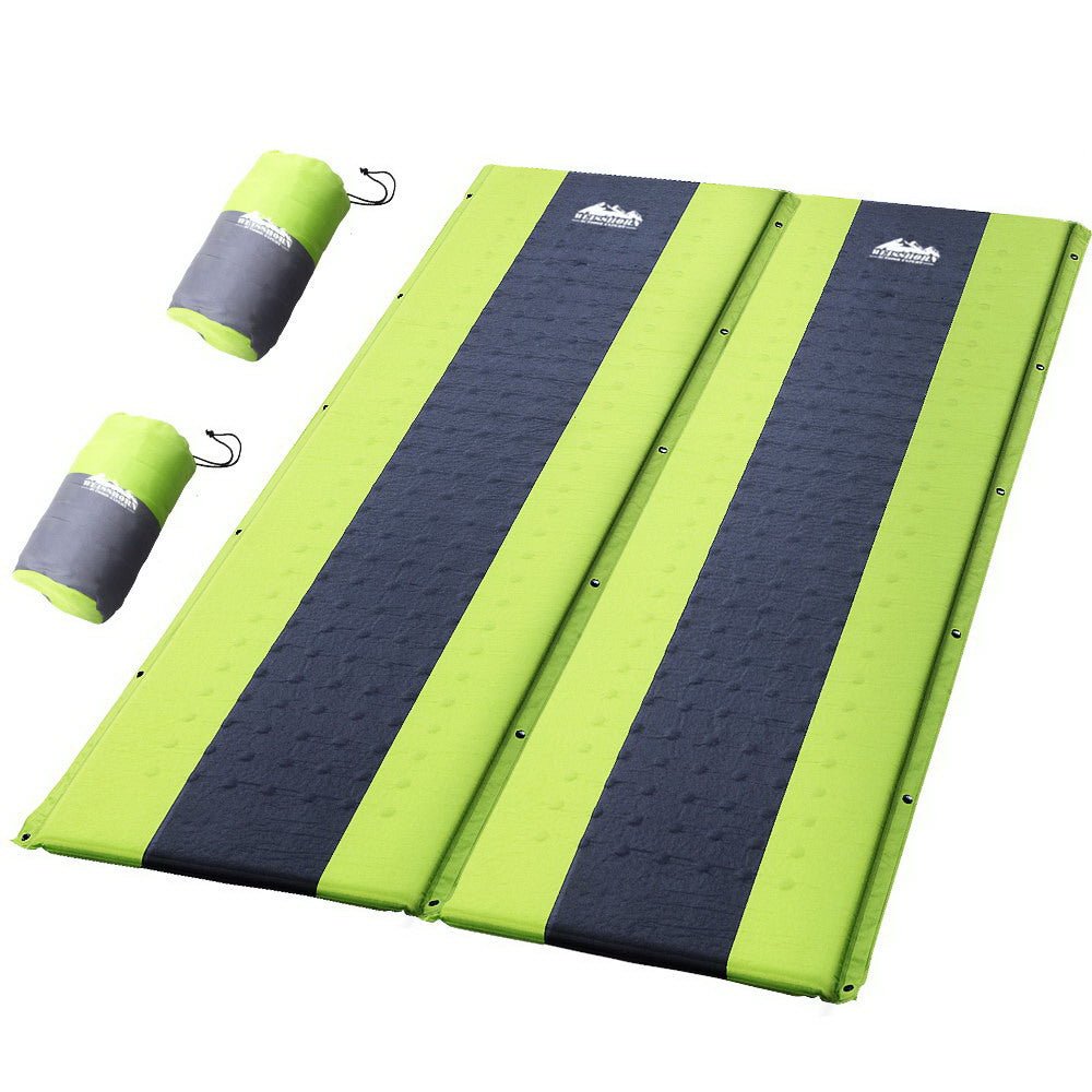 Self Inflating Mattress Camping Sleeping Mat Air Bed Pad Double Green - Outdoor Recreation > Camping > Inflatable Mattresses - Rivercity House & Home Co. (ABN 18 642 972 209) - Affordable Modern Furniture Australia