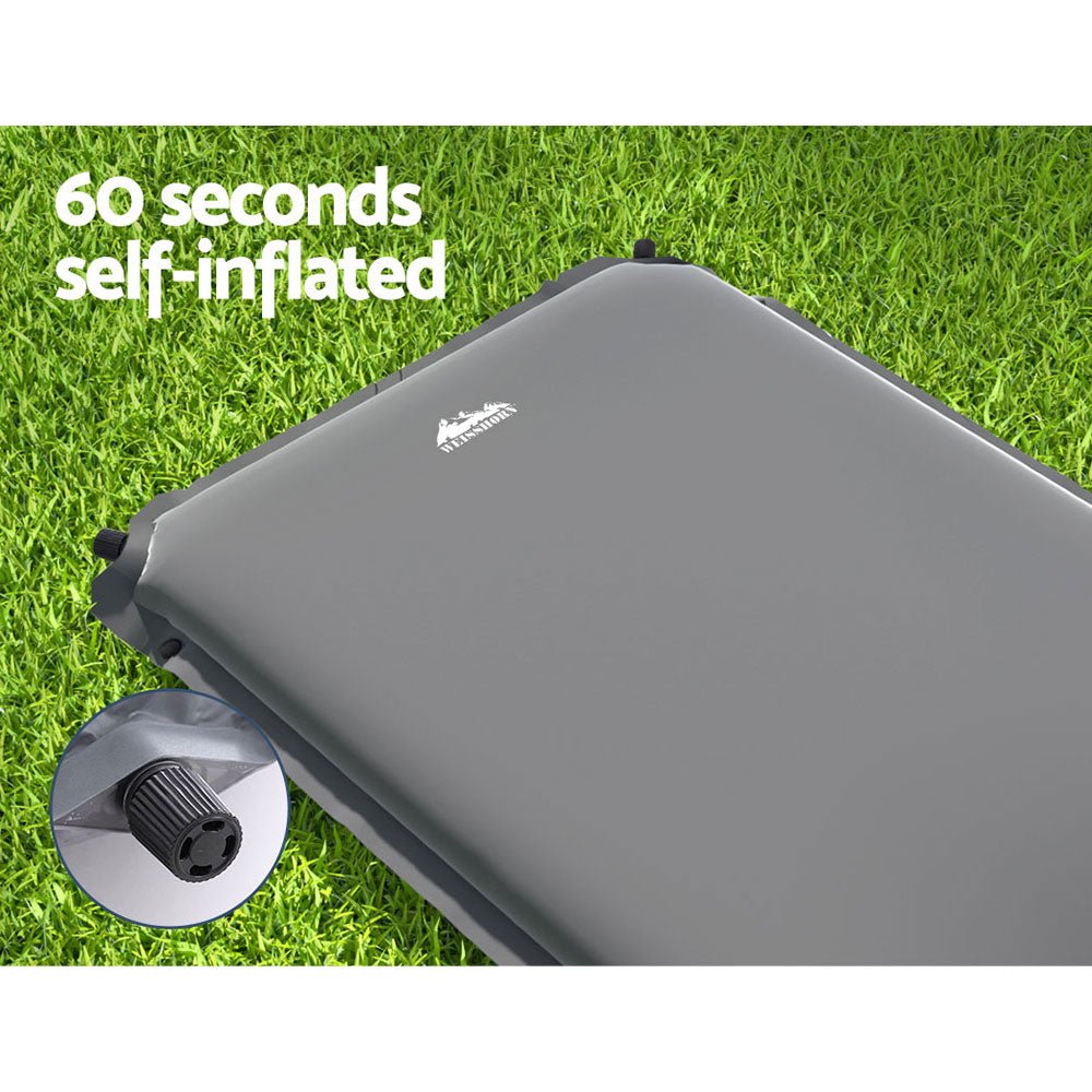 Self Inflating Mattress Camping Sleeping Mat Air Bed Pad Single Grey - Outdoor Recreation > Camping > Inflatable Mattresses - Rivercity House & Home Co. (ABN 18 642 972 209) - Affordable Modern Furniture Australia
