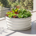 Self-Watering Round Galvanised Garden Bed 60x60x30cm