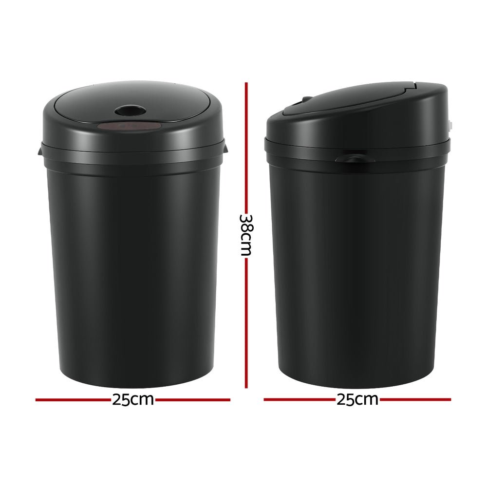 Sensor Bin Motion Rubbish Bins Kitchen Automatic Trash Can Black 9L - Home & Garden > Kitchen Bins > Automatic Bins - Rivercity House & Home Co. (ABN 18 642 972 209) - Affordable Modern Furniture Australia