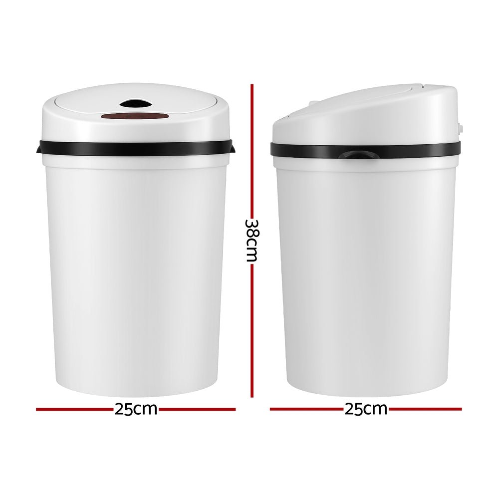 Sensor Bin Motion Rubbish Bins Kitchen Automatic Trash Can White 9L - Home & Garden > Kitchen Bins > Automatic Bins - Rivercity House & Home Co. (ABN 18 642 972 209) - Affordable Modern Furniture Australia