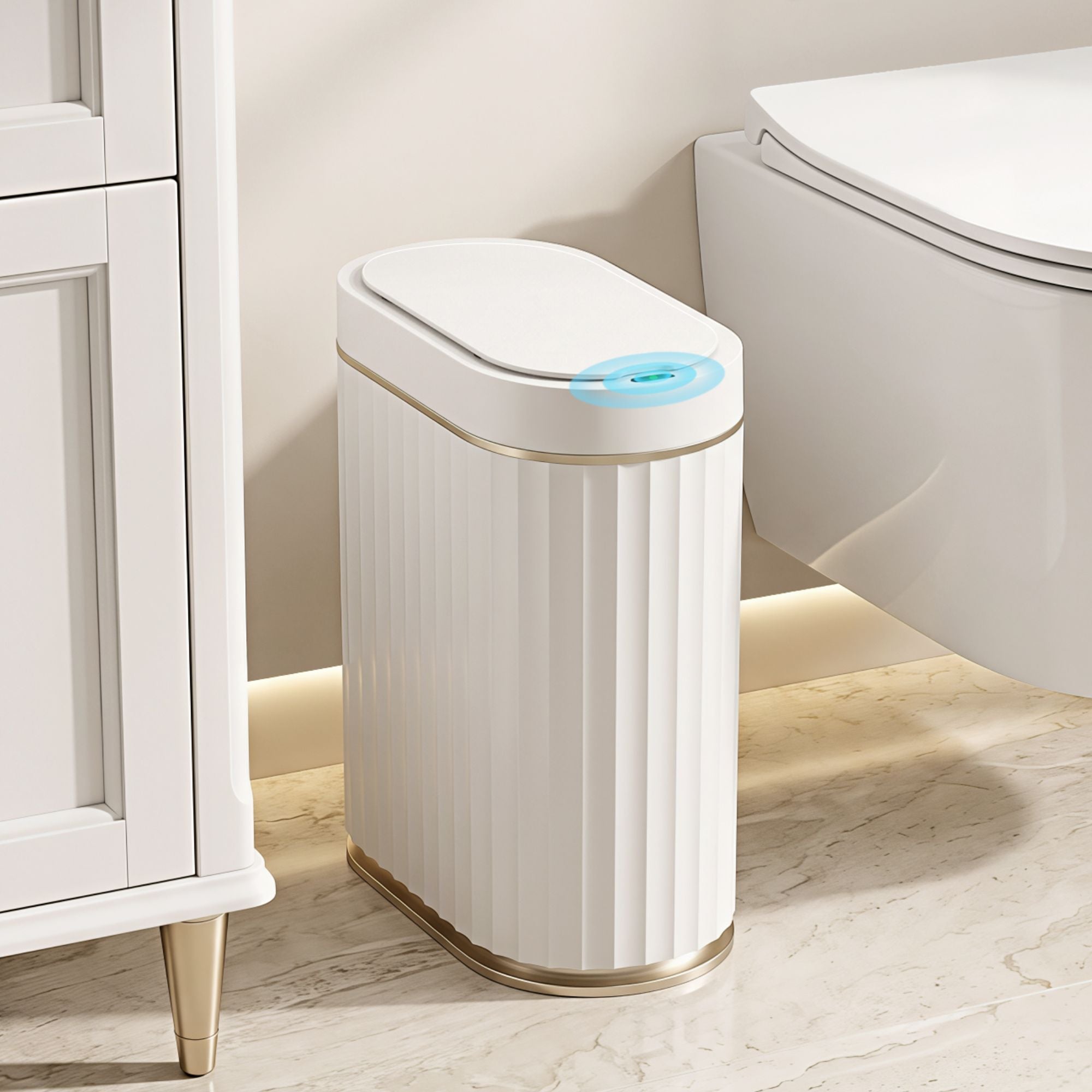 Sensor Bins 7L Motion Sensor Touchless Automatic Slim Trash Can - White - Home & Garden > Kitchen Bins > Automatic Bins - Rivercity House & Home Co. (ABN 18 642 972 209) - Affordable Modern Furniture Australia
