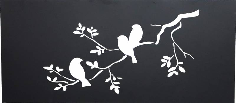 Set of 2 Bird on Branch Metal Wall Art 90x40cm - Black - Home & Garden > Wall Art > 3D Wall Art - Rivercity House & Home Co. (ABN 18 642 972 209) - Affordable Modern Furniture Australia