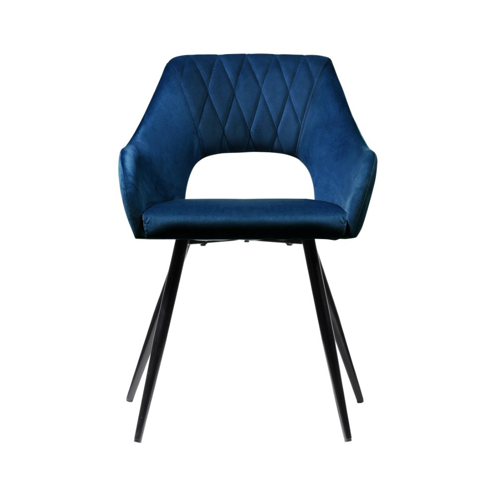 Set of 2 Caitlyn Dining Chairs - Blue - Furniture > Dining - Rivercity House & Home Co. (ABN 18 642 972 209) - Affordable Modern Furniture Australia