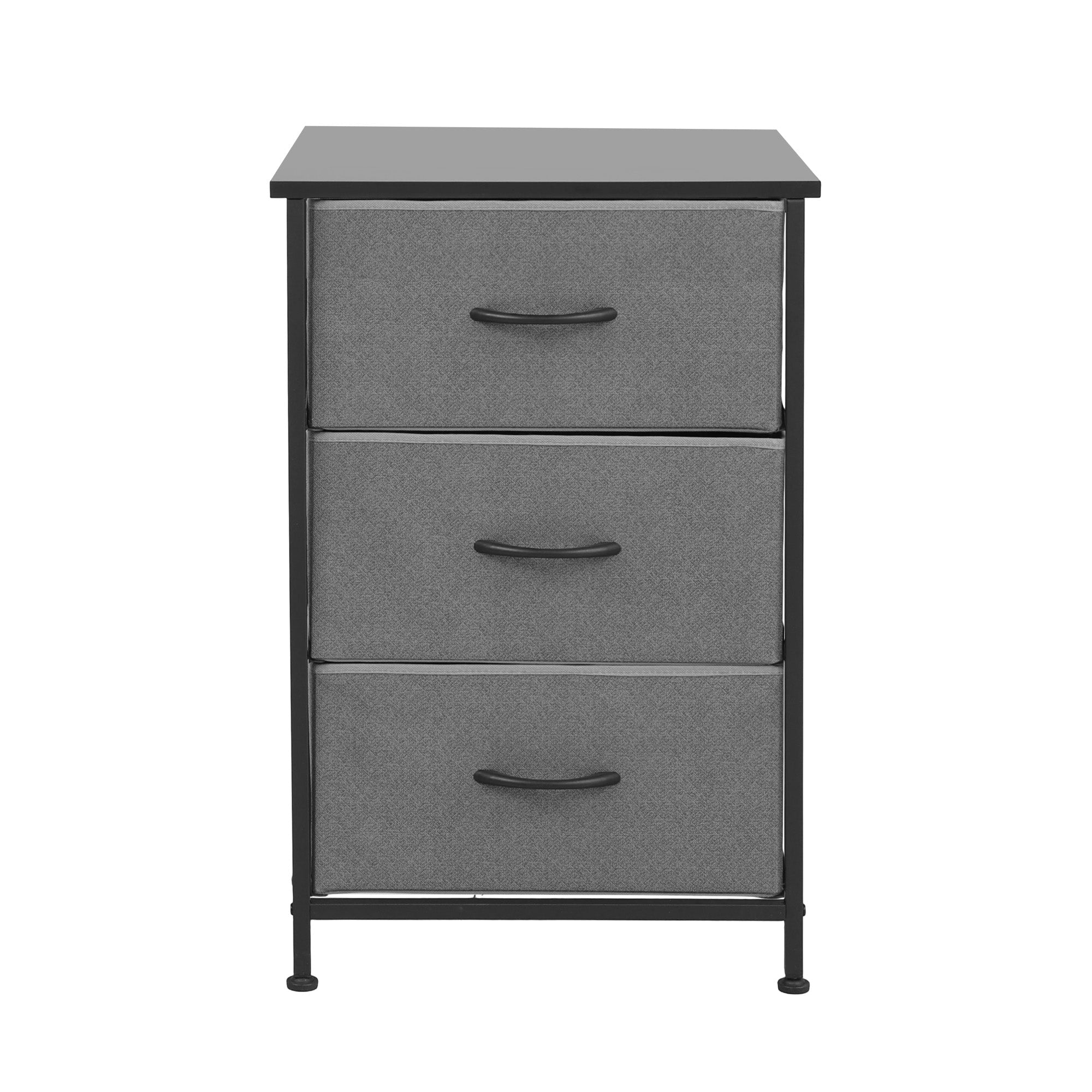 Set of 2 Chest of 3 Drawers Storage Dresser Tallboy Grey - Furniture > Bedroom > Dressers - Rivercity House & Home Co. (ABN 18 642 972 209) - Affordable Modern Furniture Australia