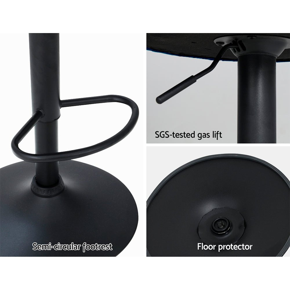 Set of 2 Clam Shell Style Bar Stools - Blue - Furniture > Bar Stools & Chairs - Rivercity House & Home Co. (ABN 18 642 972 209) - Affordable Modern Furniture Australia