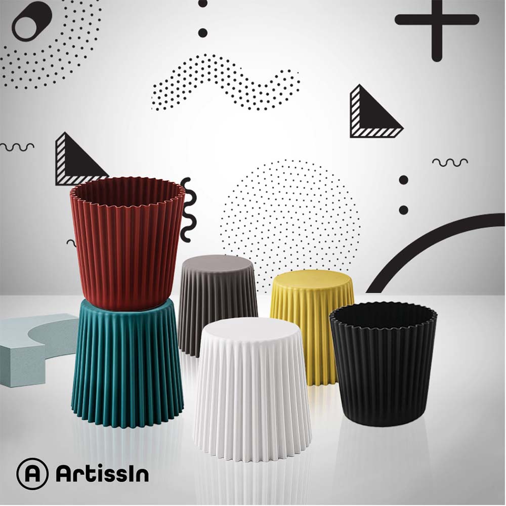 Set of 2 Cupcake Stools Black - Furniture > Bar Stools & Chairs - Rivercity House & Home Co. (ABN 18 642 972 209) - Affordable Modern Furniture Australia