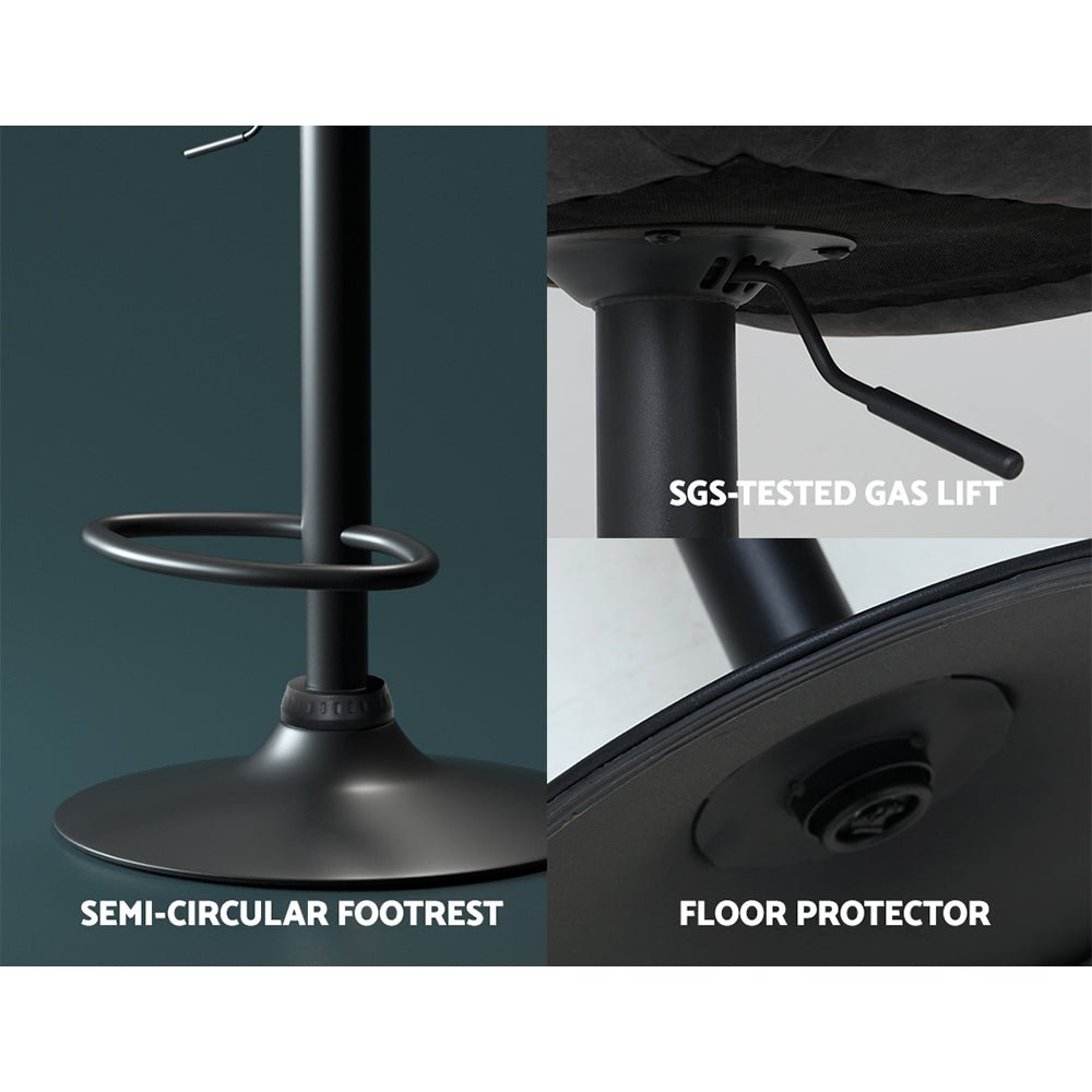 Set of 2 Diamond Back Bar Stools - Black - Furniture > Bar Stools & Chairs - Rivercity House & Home Co. (ABN 18 642 972 209) - Affordable Modern Furniture Australia