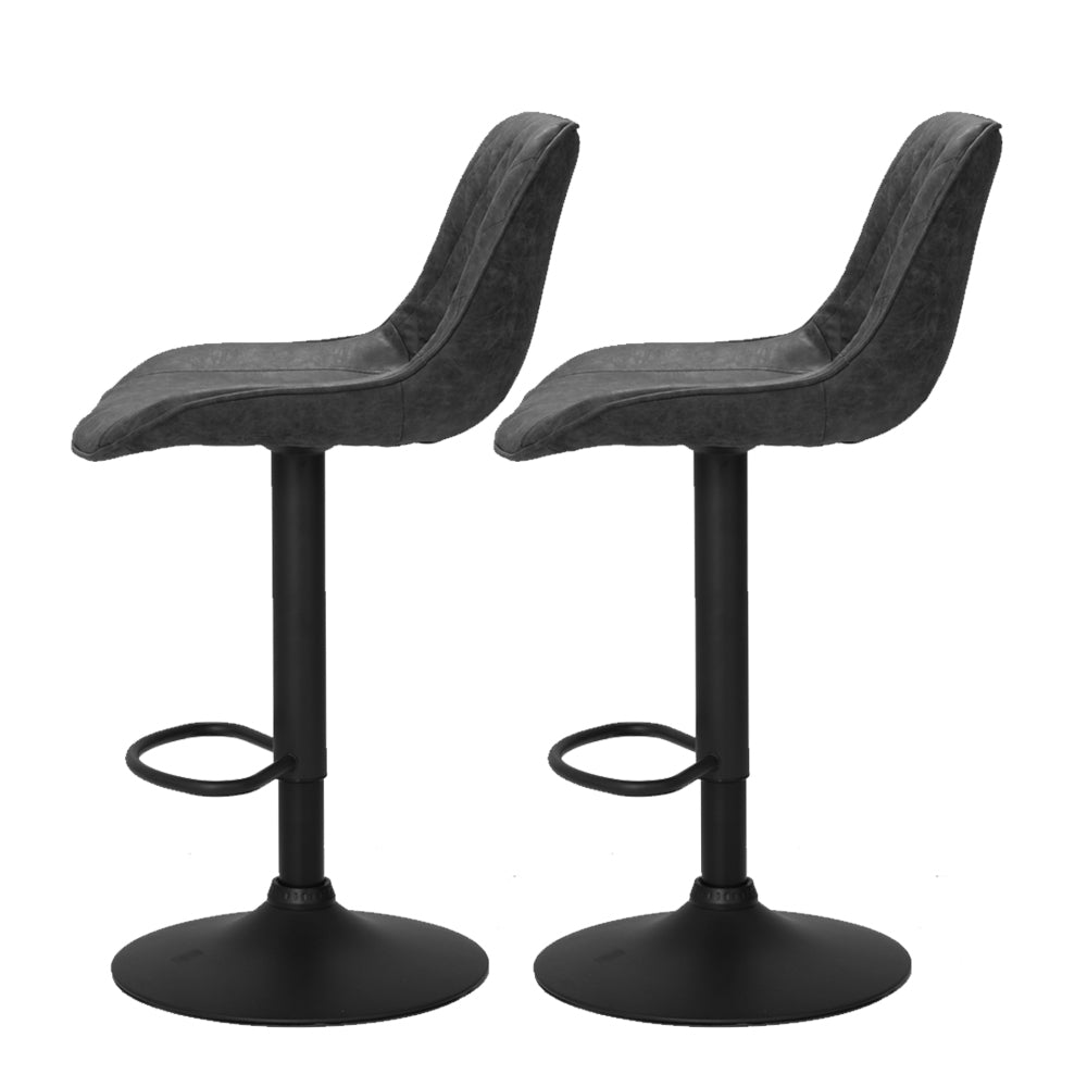 Set of 2 Diamond Back Bar Stools - Black - Furniture > Bar Stools & Chairs - Rivercity House & Home Co. (ABN 18 642 972 209) - Affordable Modern Furniture Australia