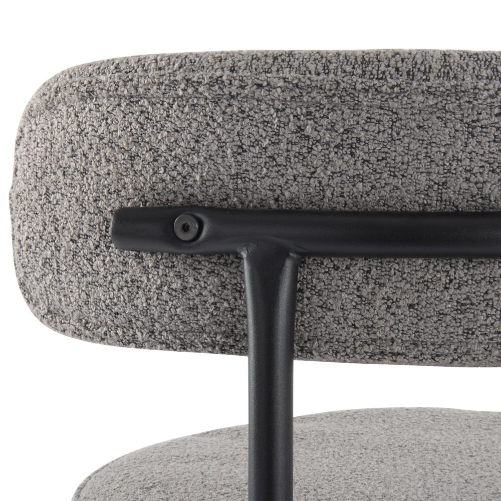 Set of 2 Lennox Contemporary Bouclé Bar Stools - Grey - Furniture > Bar Stools & Chairs > Table & Bar Stools - Rivercity House & Home Co. (ABN 18 642 972 209) - Affordable Modern Furniture Australia