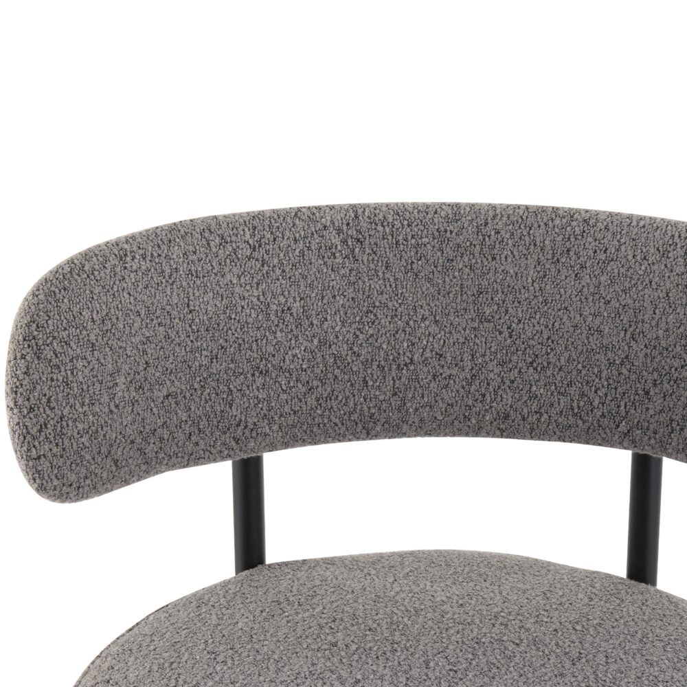 Set of 2 Lennox Contemporary Bouclé Bar Stools - Grey - Furniture > Bar Stools & Chairs > Table & Bar Stools - Rivercity House & Home Co. (ABN 18 642 972 209) - Affordable Modern Furniture Australia