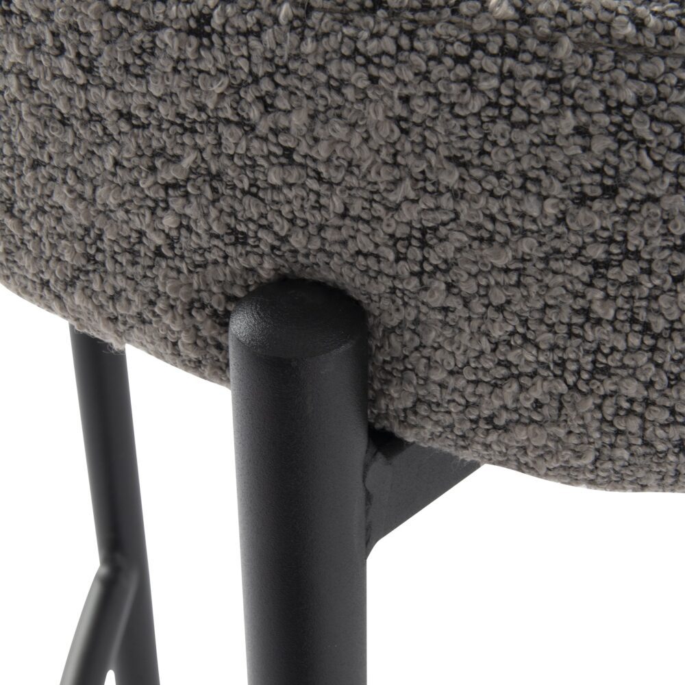 Set of 2 Lennox Contemporary Bouclé Bar Stools - Grey - Furniture > Bar Stools & Chairs > Table & Bar Stools - Rivercity House & Home Co. (ABN 18 642 972 209) - Affordable Modern Furniture Australia