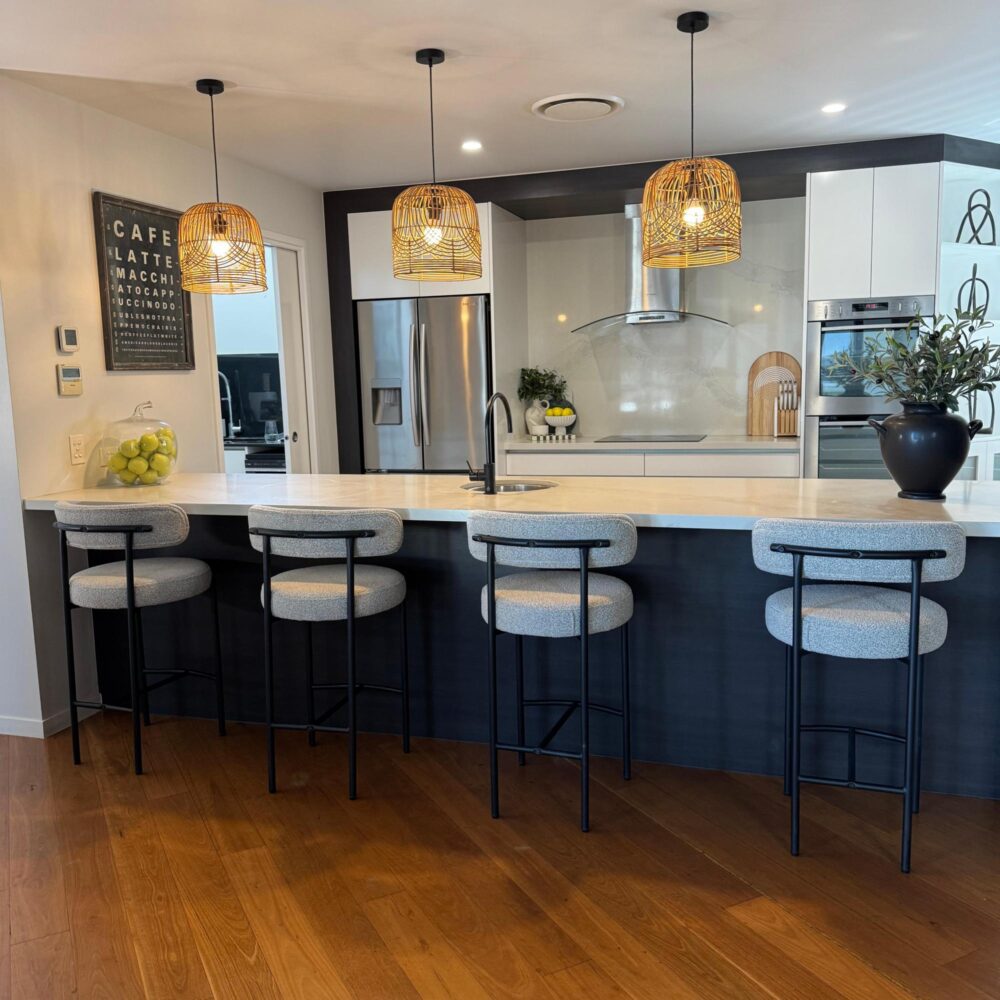 Set of 2 Lennox Contemporary Bouclé Bar Stools - White Quartz - Furniture > Bar Stools & Chairs > Table & Bar Stools - Rivercity House & Home Co. (ABN 18 642 972 209) - Affordable Modern Furniture Australia