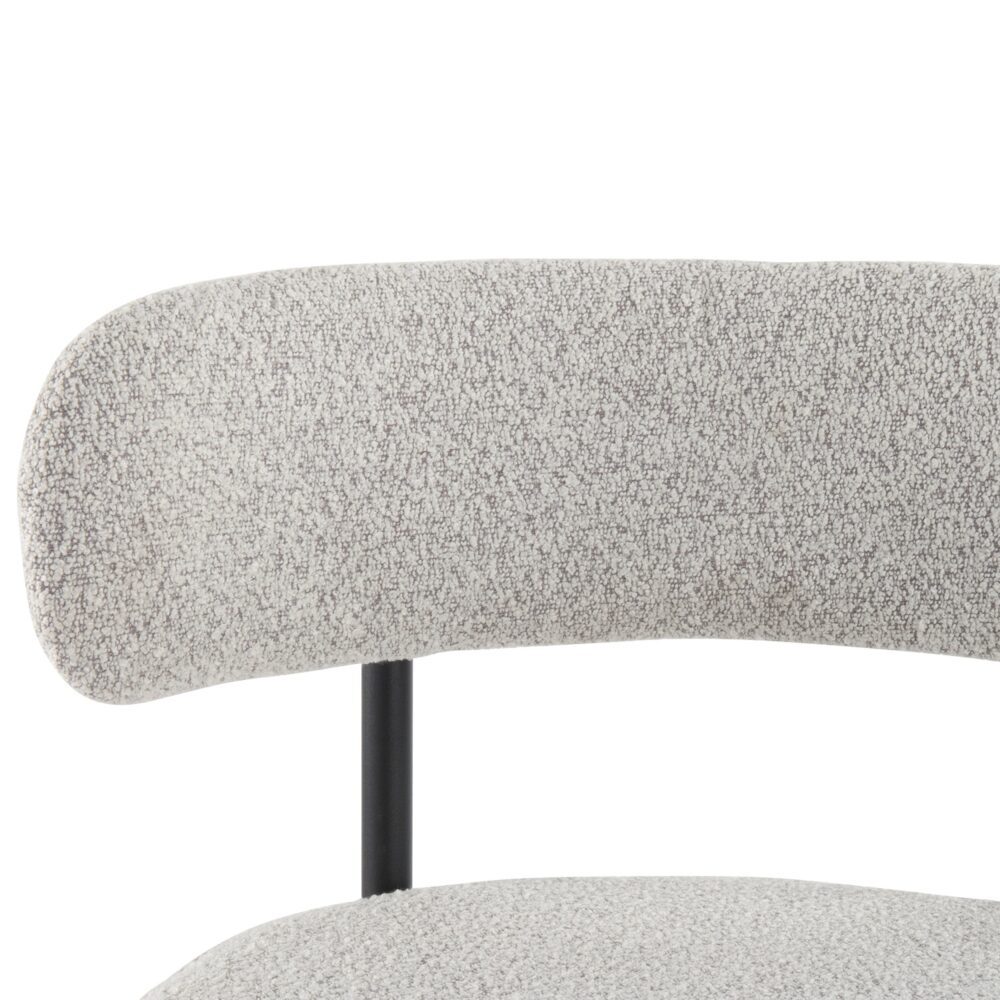 Set of 2 Lennox Contemporary Bouclé Bar Stools - White Quartz - Furniture > Bar Stools & Chairs > Table & Bar Stools - Rivercity House & Home Co. (ABN 18 642 972 209) - Affordable Modern Furniture Australia