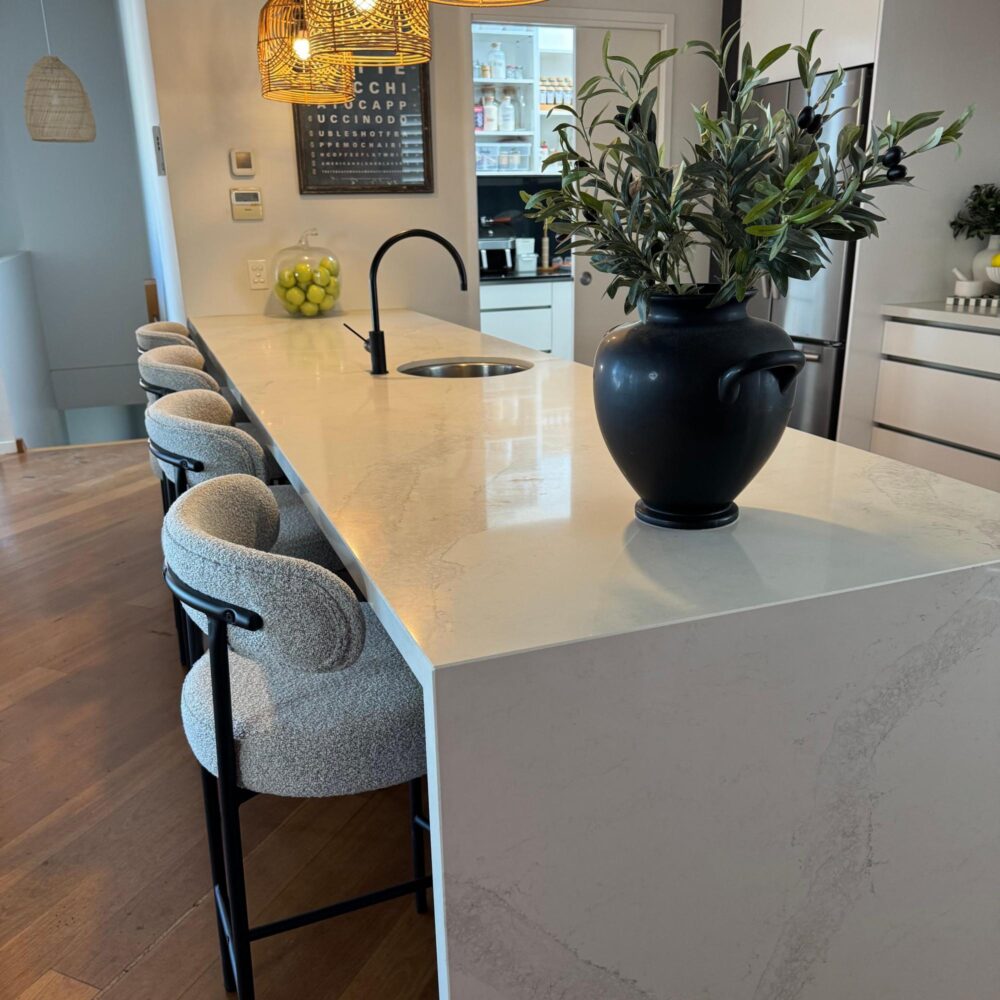 Set of 2 Lennox Contemporary Bouclé Bar Stools - White Quartz - Furniture > Bar Stools & Chairs > Table & Bar Stools - Rivercity House & Home Co. (ABN 18 642 972 209) - Affordable Modern Furniture Australia