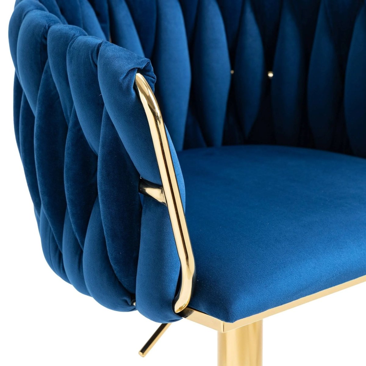 Set of 2 Marlowe Velvet Bar Stools - Blue with Gold Base - Furniture > Bar Stools & Chairs > Table & Bar Stools - Rivercity House & Home Co. (ABN 18 642 972 209) - Affordable Modern Furniture Australia