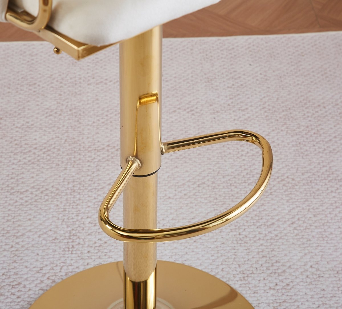 Set of 2 Marlowe Velvet Bar Stools - Ivory with Gold Base - Furniture > Bar Stools & Chairs > Table & Bar Stools - Rivercity House & Home Co. (ABN 18 642 972 209) - Affordable Modern Furniture Australia
