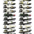 Set of 2 Metal Wall Mount Wine Racks for 10 Bottles - Black