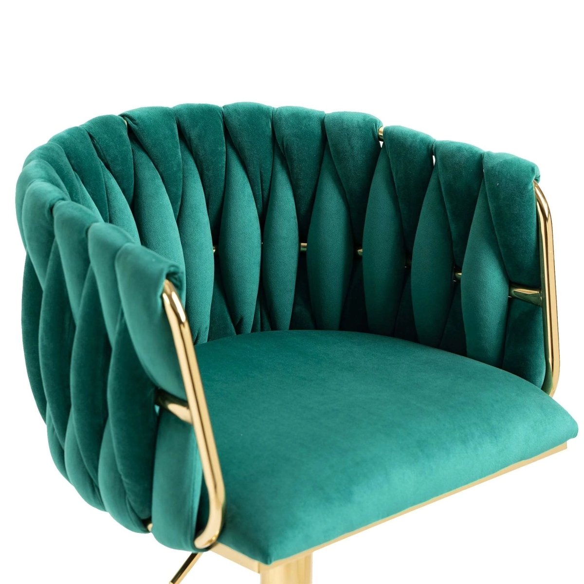 Set of 2 Modern Adjustable Velvet Swivel Breakfast Bar Stools with Backrest - Emerald Green - Furniture > Bar Stools & Chairs > Table & Bar Stools - Rivercity House & Home Co. (ABN 18 642 972 209) - Affordable Modern Furniture Australia