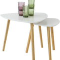 Set of 2 Nesting Side Tables - White
