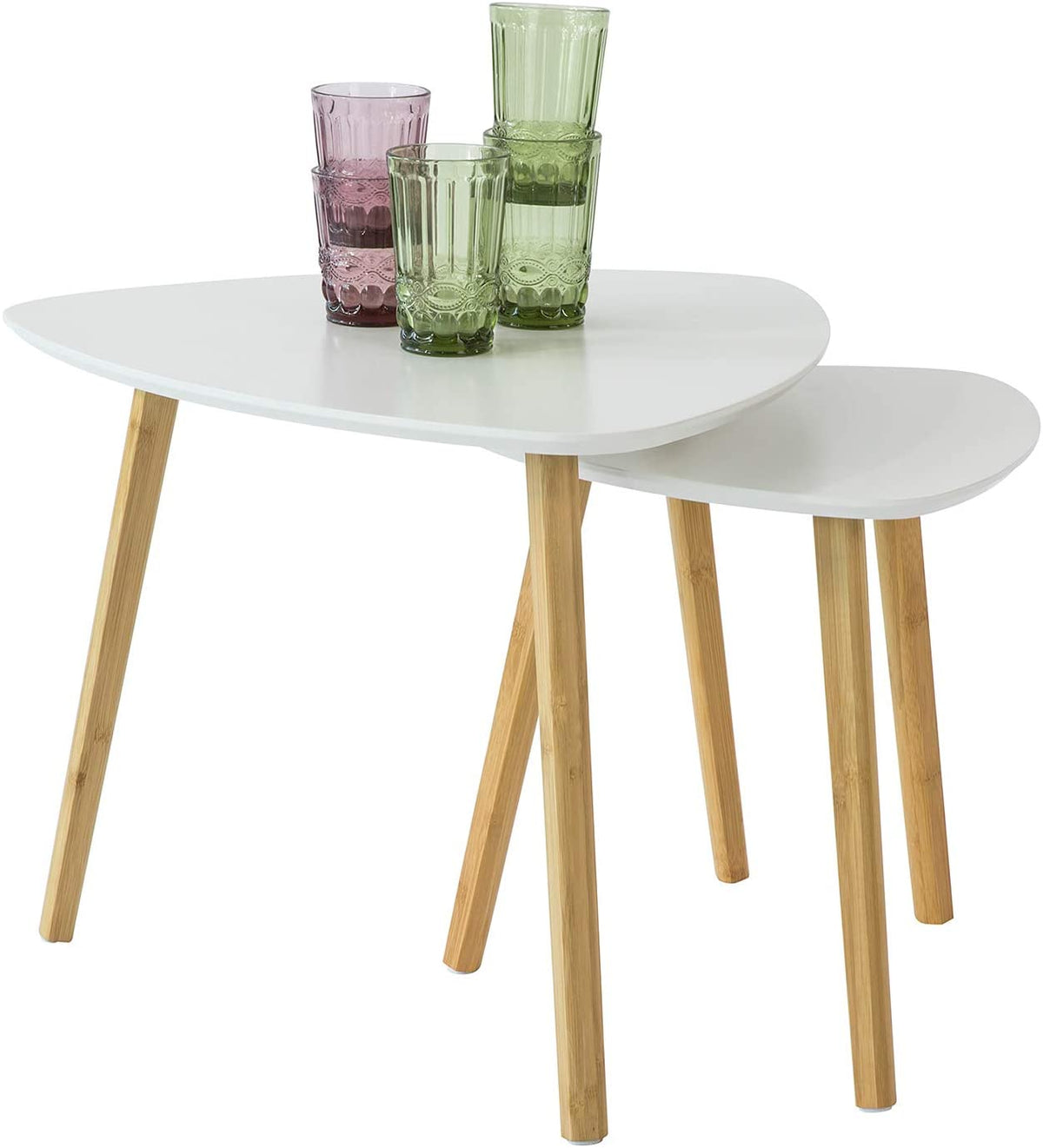 Set of 2 Nesting Side Tables - White - Baby & Kids > Baby & Kid's Toys > Building Toys - Rivercity House & Home Co. (ABN 18 642 972 209) - Affordable Modern Furniture Australia