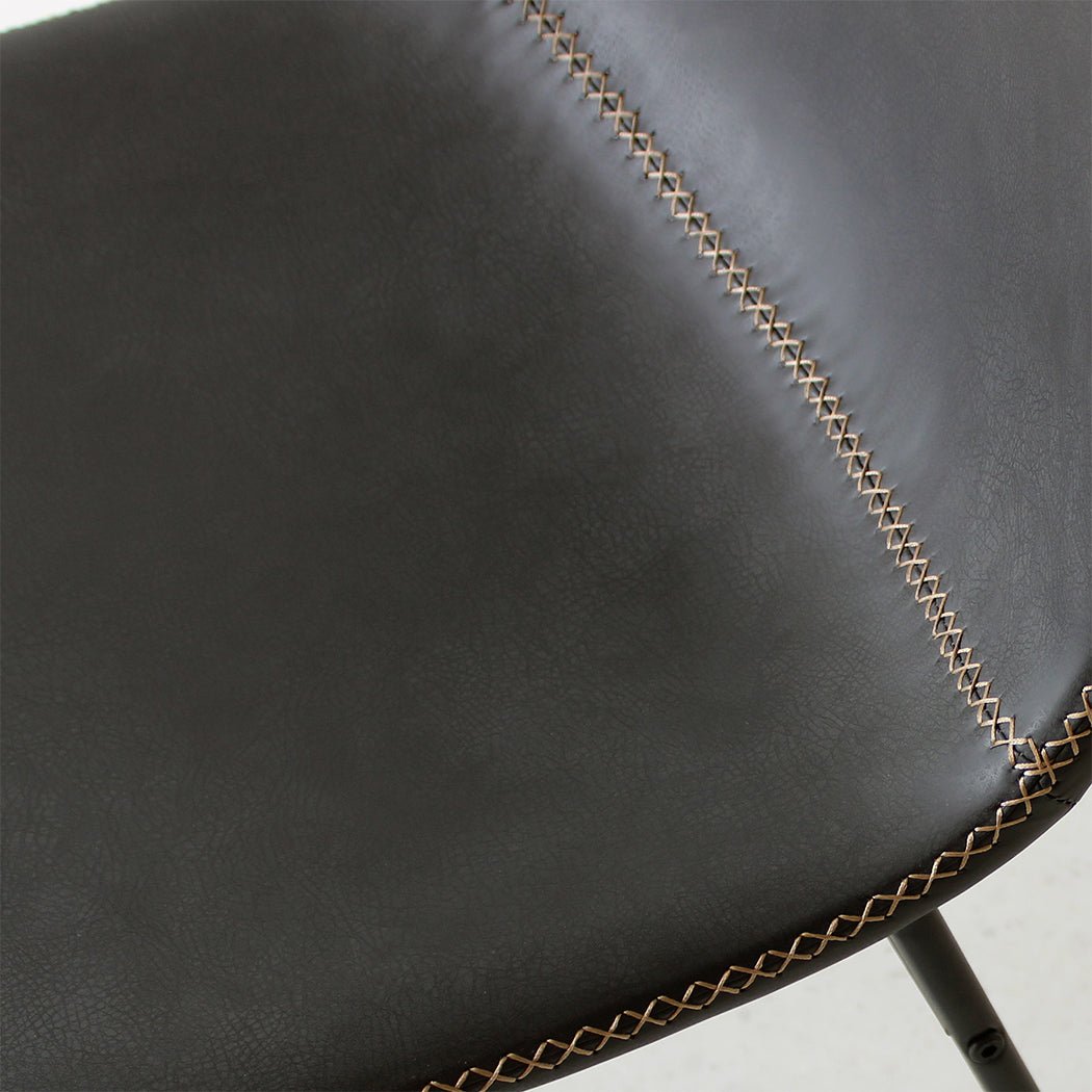 Set of 2 Retro Dining Chairs with Sleigh Legs - Black - Rivercity House & Home Co. (ABN 18 642 972 209) - Affordable Modern Furniture Australia